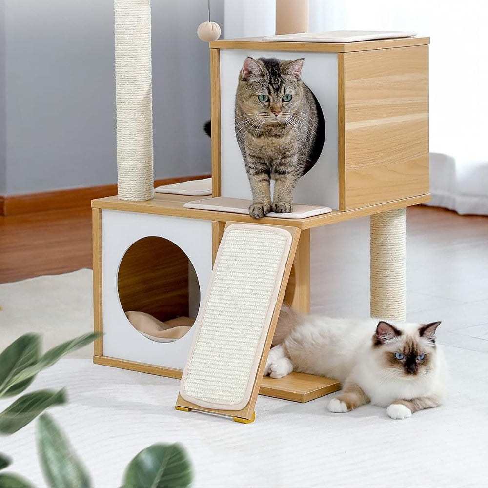 Cat Tree House with Scratching Board_3